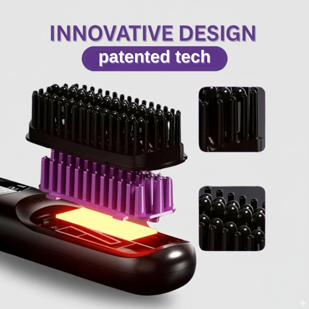 Velv Portable Straightener Brush - PRO