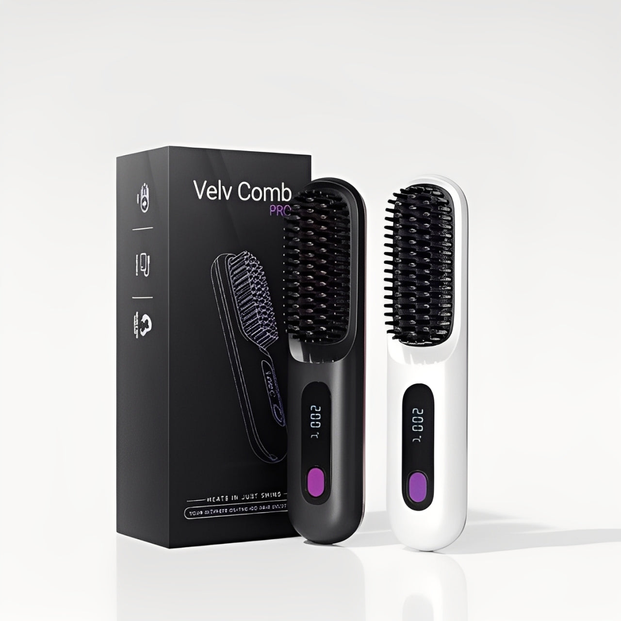 Velv Portable Straightener Brush - PRO
