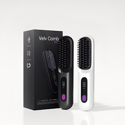 Velv Portable Straightener Brush - PRO