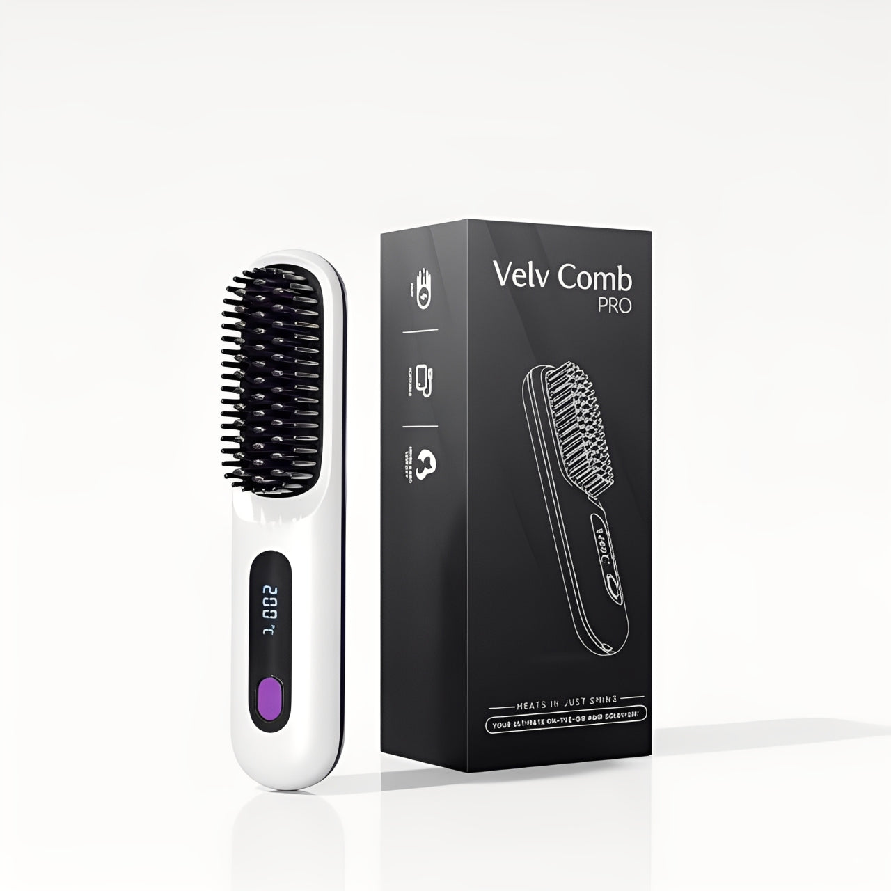 Velv Portable Straightener Brush - PRO