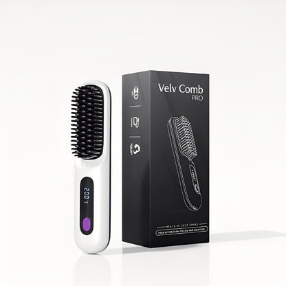Velv Portable Straightener Brush - PRO