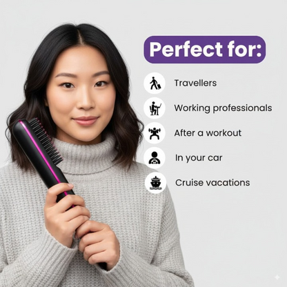 Velv Portable Straightener Brush - PRO