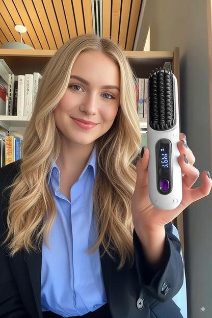 Velv Portable Straightener Brush - PRO