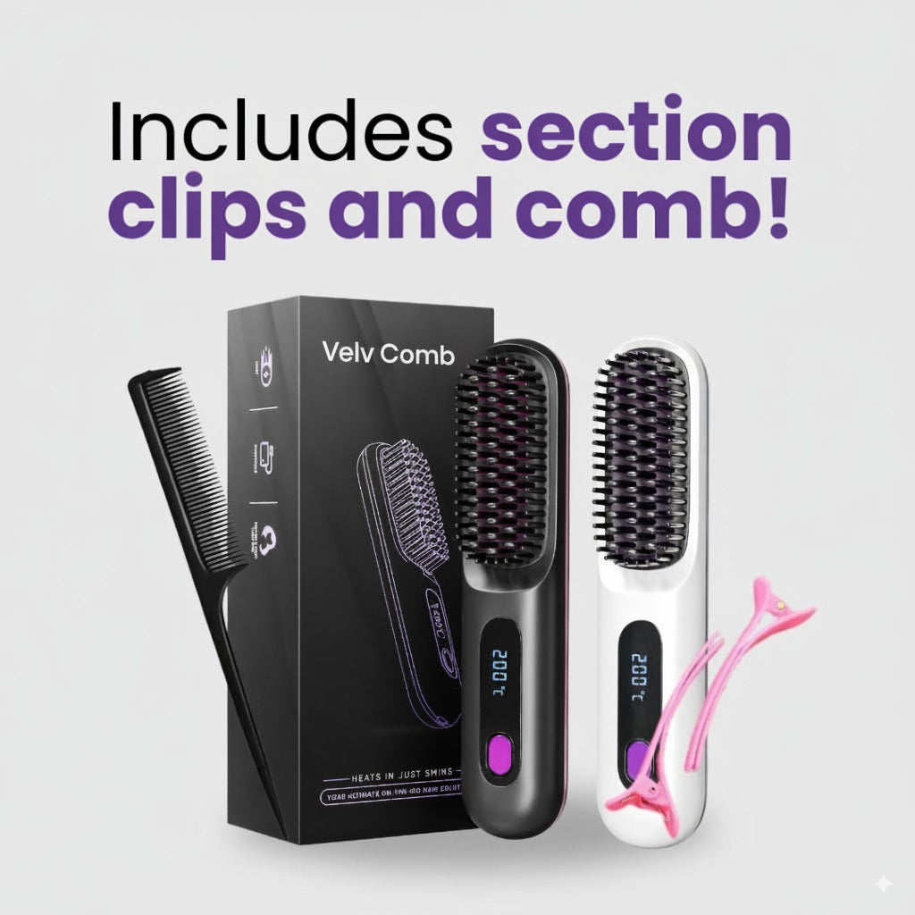 Velv Portable Straightener Brush - PRO