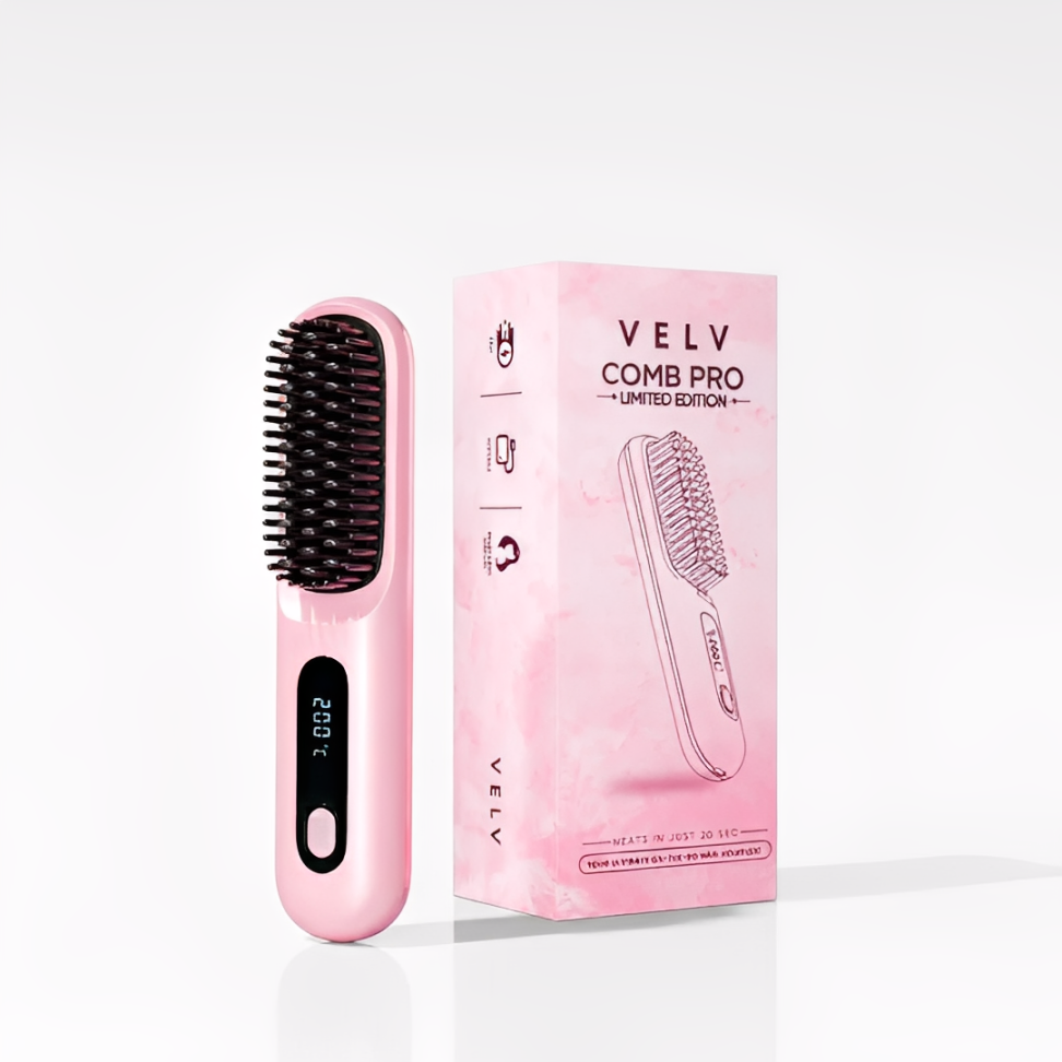 Velv Portable Straightener Brush - PRO