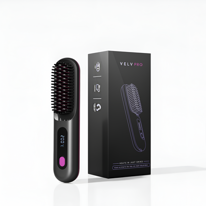 Velv Portable Straightener Brush - PRO