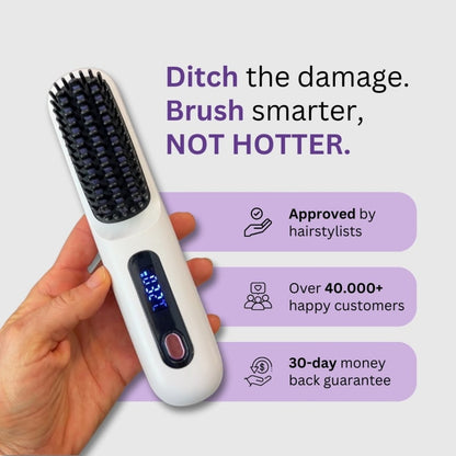 Velv Portable Straightener Brush - PRO