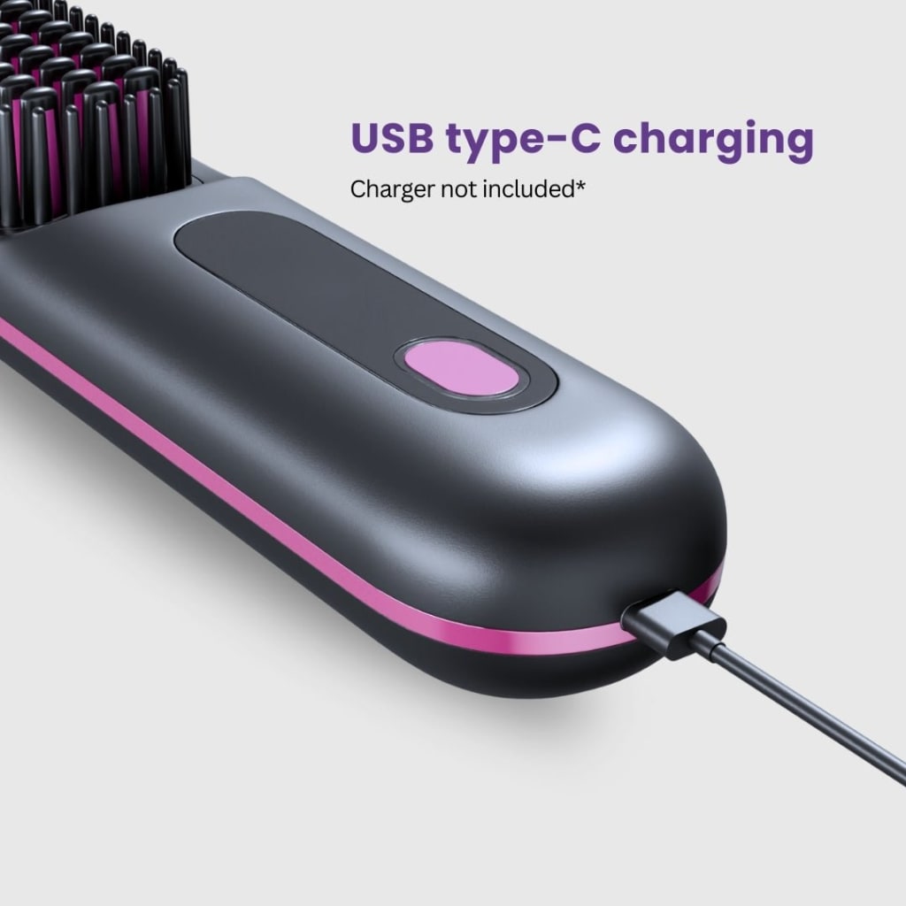 Velv Portable Straightener Brush - PRO